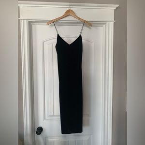 Women’s black velvet dress